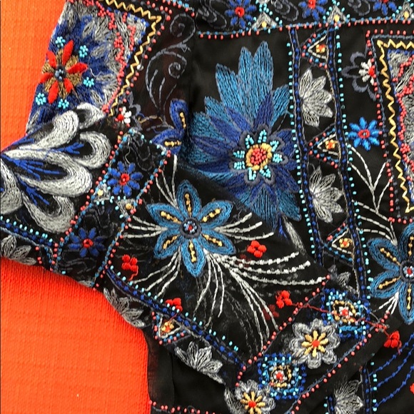 Zara Beaded Embroidered Top - Picture 6 of 8